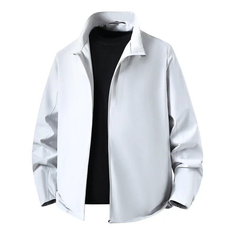 Veste Homme à Col Montant Fermeture Éclair Manches Longues | Décontracté