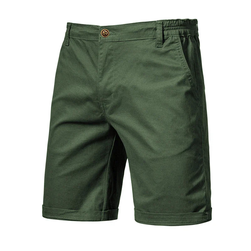 Pantaloncini da uomo casual con gambe dritte e chiusura con bottoni | Tasche laterali