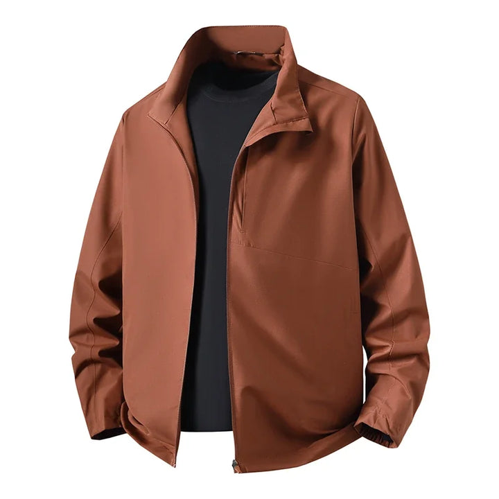 Veste Homme à Col Montant Fermeture Éclair Manches Longues | Décontracté