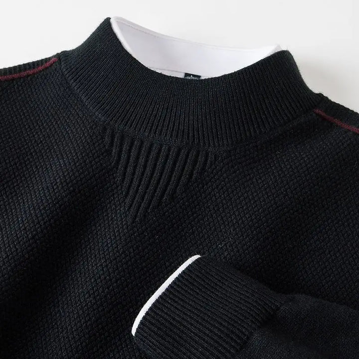 Men's Long Sleeve Textured Sweater | Classic Style