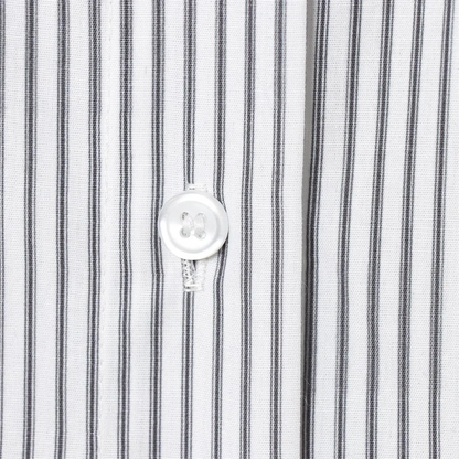 Camicia Donna Manica Lunga Bottoni Frontali Laccio Scollo Righe Verticali Camicia | Quotidiana