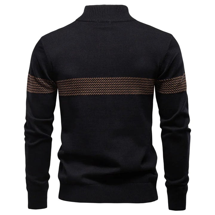 Pull homme à manches longues avec fermeture éclair 1/4 | Style décontracté chic