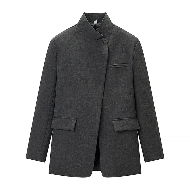 Damen Blazer Jacke Langarm Stehkragen Blazer Jacke | Casual