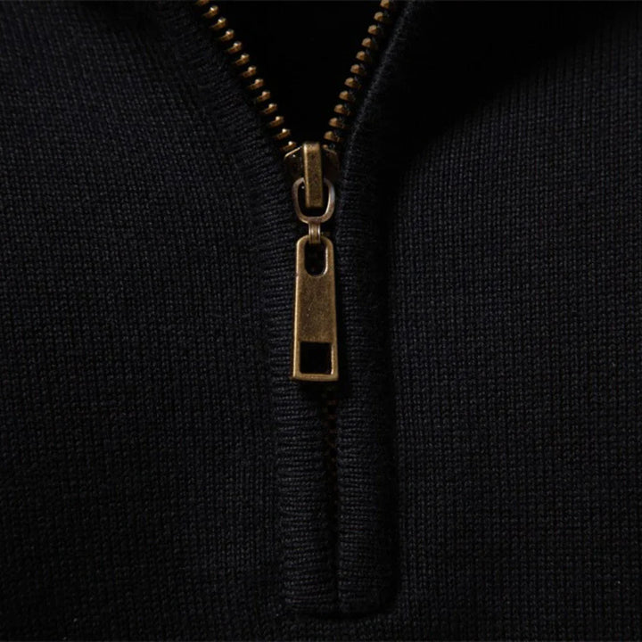 Pull homme à manches longues avec fermeture éclair 1/4 | Style décontracté chic