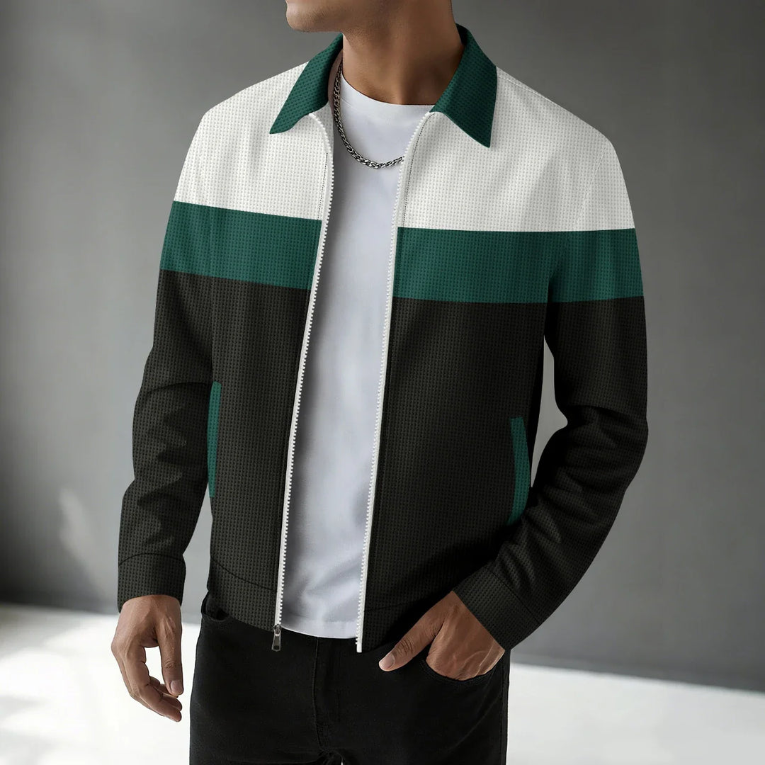 Veste Homme à Col Fermeture Éclair Manches Longues | Minimaliste