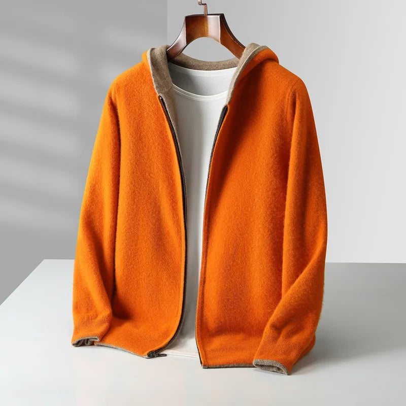 Herren Langarm Hoodie Mit Reißverschluss | Freizeitstil