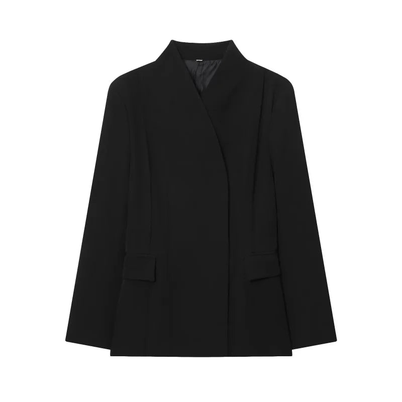 Damen zweiteiliges Set mit tailliertem Blazer und Hose mit geradem Bein | Betonte Taille