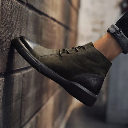 Pánské šněrovací boty s kulatou špičkou | Moderní městský styl
