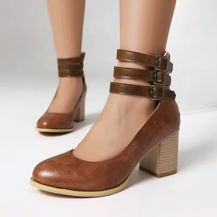 Damen Mehrriemige Schuhe mit Absatz | Klassisch