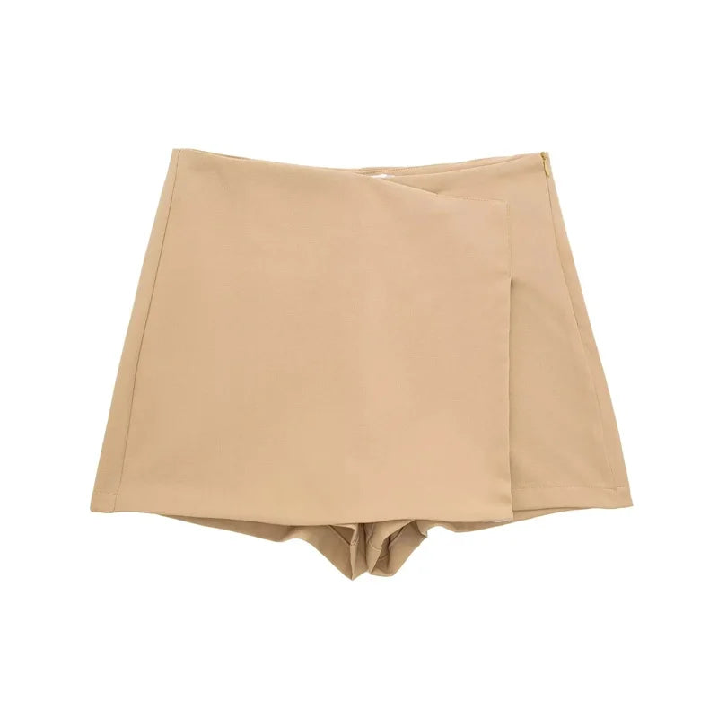 Women's High Waist Solid Color Fitted Cut Shorts | Mini