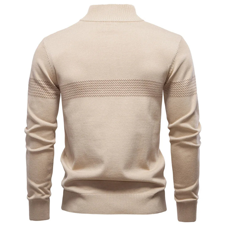 Pull homme à manches longues avec fermeture éclair 1/4 | Style décontracté chic