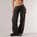 Damen Low Rise Freizeithose mit weitem Bein | Relaxed Fit