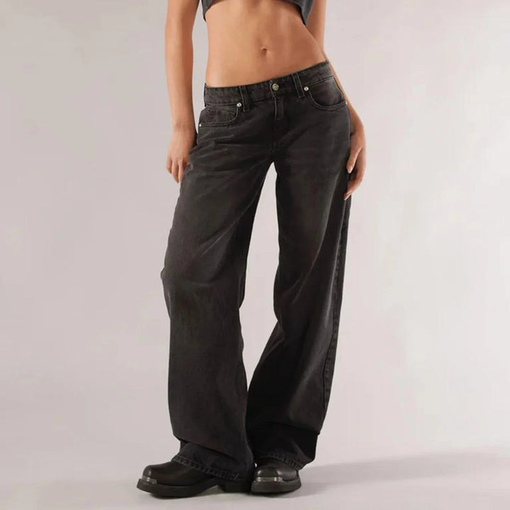 Damen Low Rise Freizeithose mit weitem Bein | Relaxed Fit
