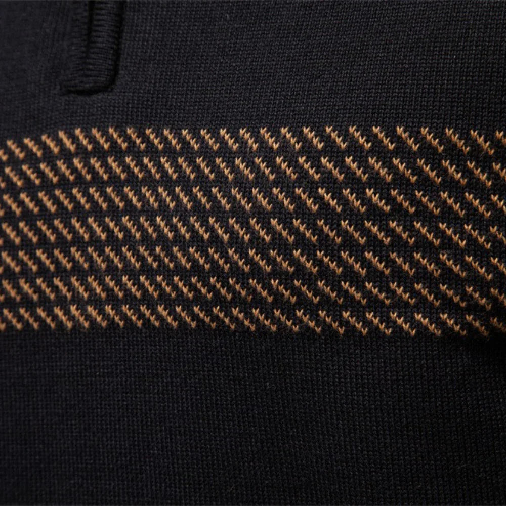 Pull homme à manches longues avec fermeture éclair 1/4 | Style décontracté chic