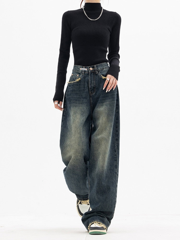Damen Baggy Passform Hose | Oversize Bein