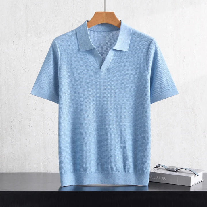 Herren Kurzarm Strick Polo Shirt | Freizeit