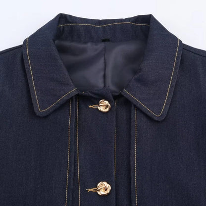 Dámská sada kalhot | Dvoudílný outfit s knoflíkovým sakem | Strukturovaná silueta | Elegantní volnočasový vzhled