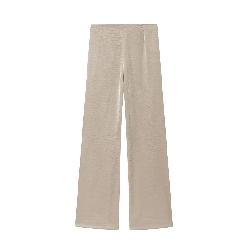 Damen Hosen Set | Zweiteiliges Outfit mit Bandeau Top | Fliessende Silhouette | Moderner Sommerlook