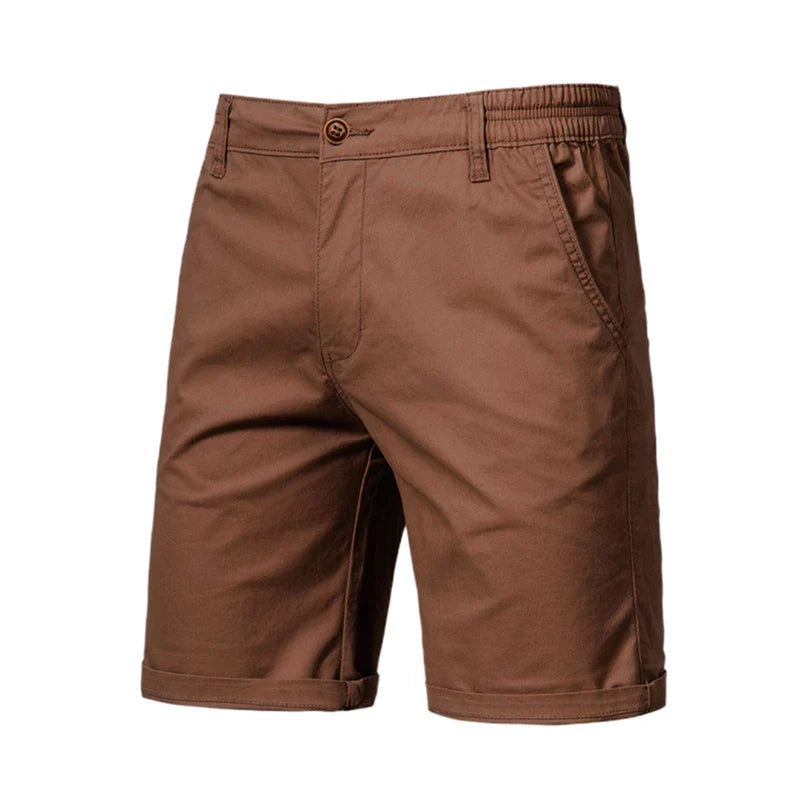 Pantaloncini da uomo casual con gambe dritte e chiusura con bottoni | Tasche laterali