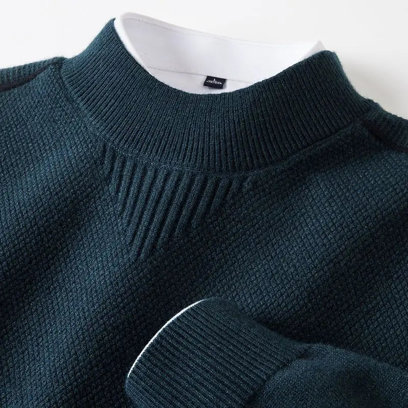 Men's Long Sleeve Textured Sweater | Classic Style
