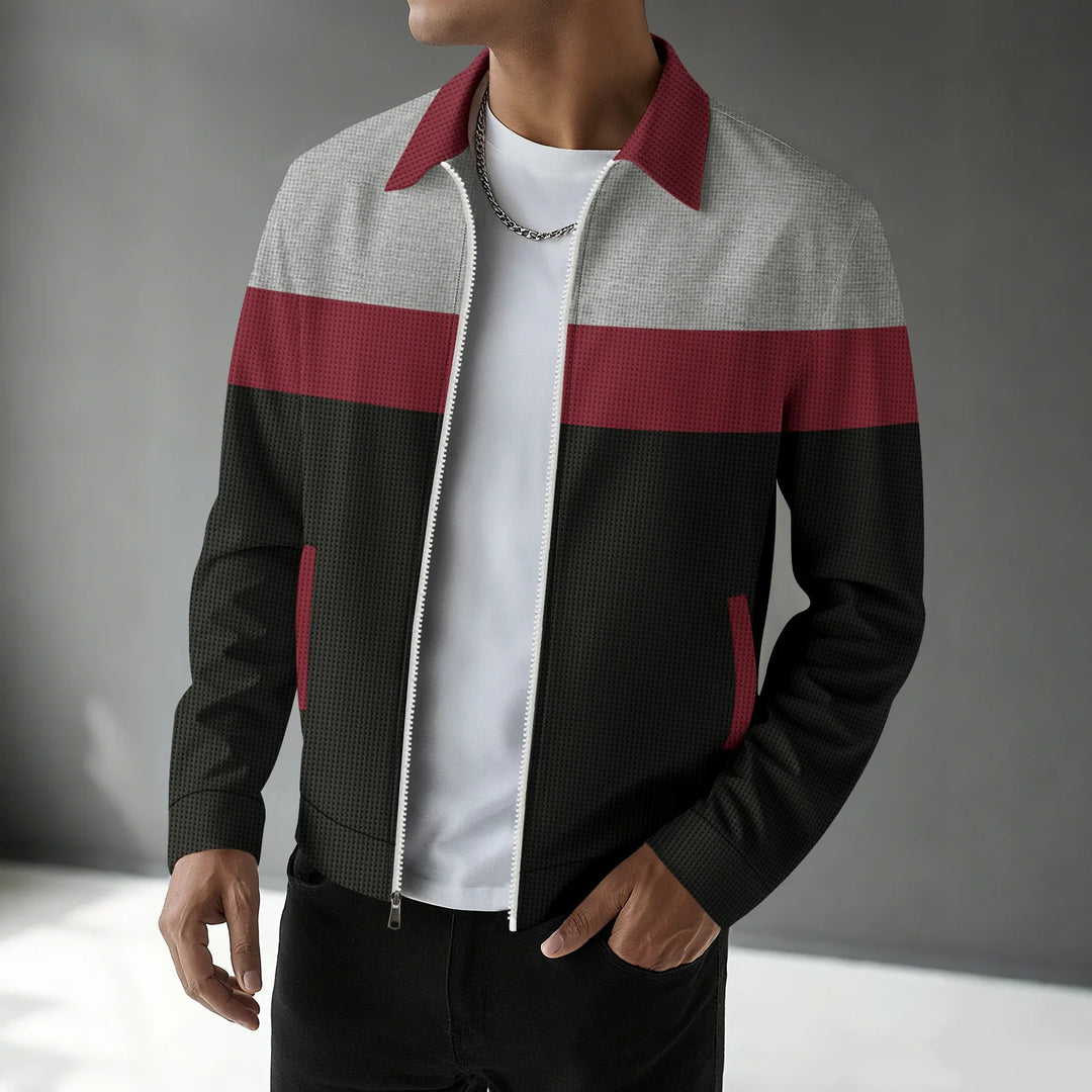 Veste Homme à Col Fermeture Éclair Manches Longues | Minimaliste