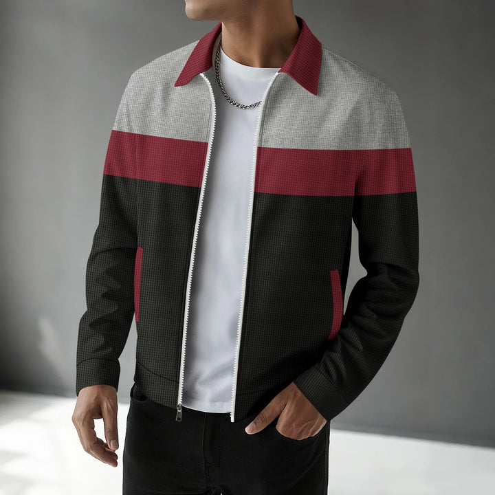 Veste Homme à Col Fermeture Éclair Manches Longues | Minimaliste