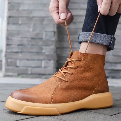Pánské šněrovací boty s kulatou špičkou | Moderní městský styl