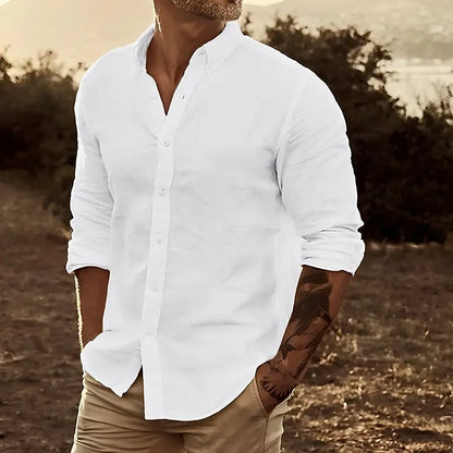Camicia Uomo Con Bottoni Manica Lunga Taglio Slim Camicia | Classica