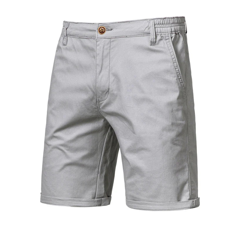 Pantaloncini da uomo casual con gambe dritte e chiusura con bottoni | Tasche laterali