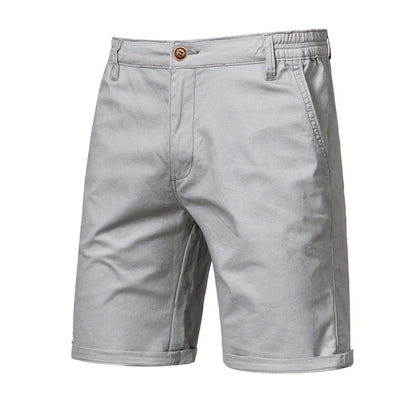 Pantaloncini da uomo casual con gambe dritte e chiusura con bottoni | Tasche laterali