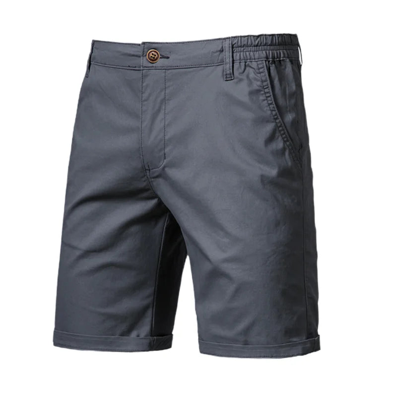 Herren Freizeit Shorts Mit Geradem Bein Und Knopfverschluss | Seiten Taschen