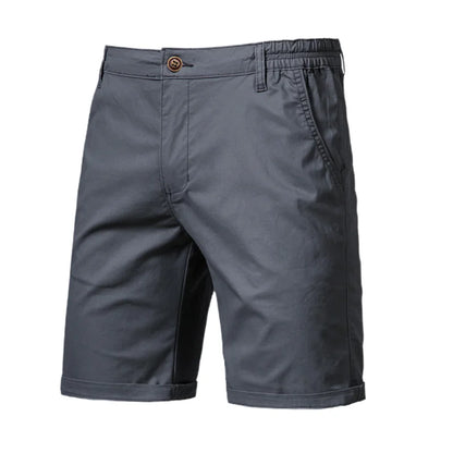 Pantaloncini da uomo casual con gambe dritte e chiusura con bottoni | Tasche laterali