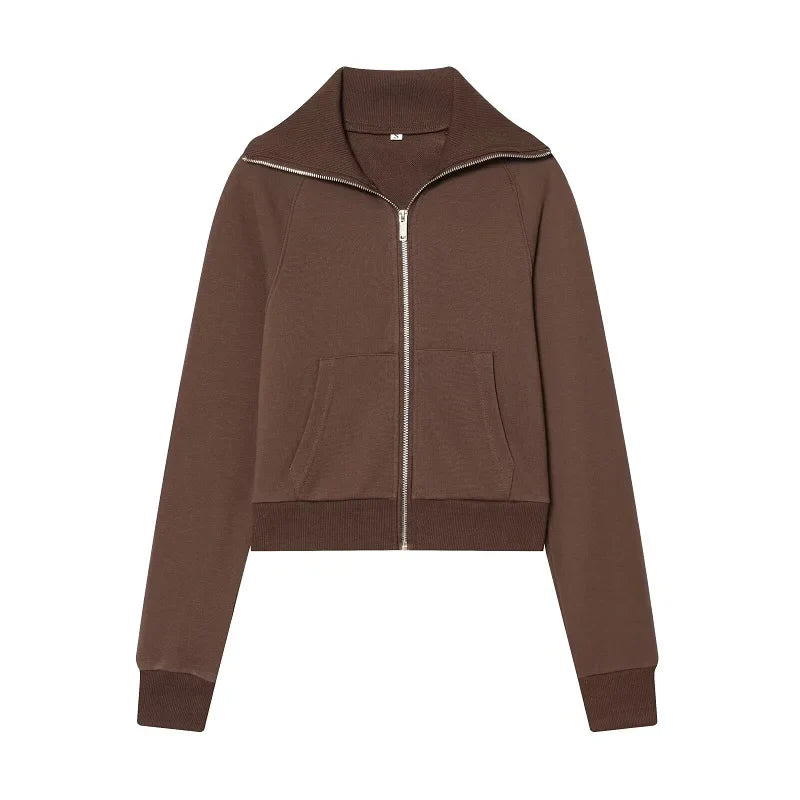 Damen zweiteiliges Set mit Trackjacke mit Reißverschluss und Hose | Casual Passform