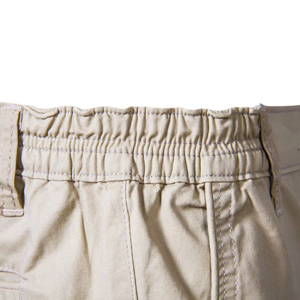 Herren Freizeit Shorts Mit Geradem Bein Und Knopfverschluss | Seiten Taschen