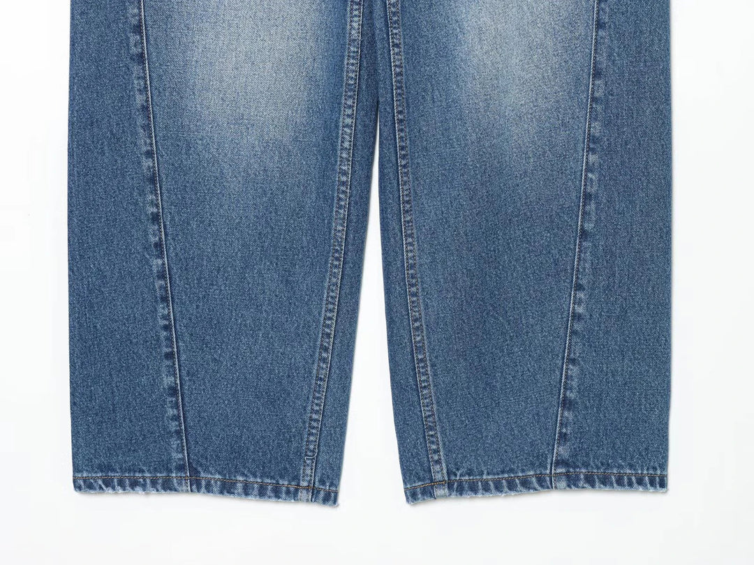 Damen High Waist Hose Mit Geradem Bein Casual Stil Relaxed Passform | Relaxed Fit