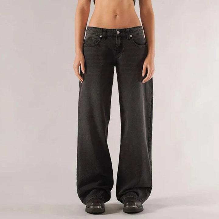 Damen Low Rise Freizeithose mit weitem Bein | Relaxed Fit