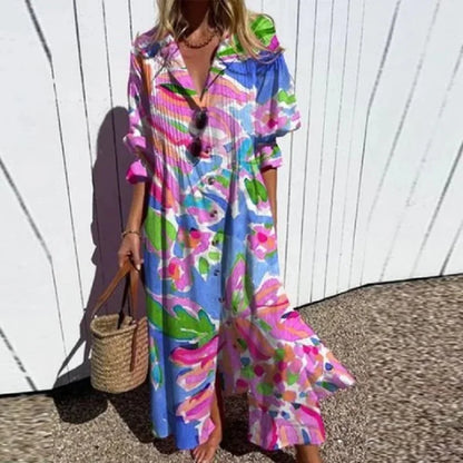 Damen Boho Kleid mit fließender Silhouette – Stilvolle Leichtigkeit für sonnige Tage