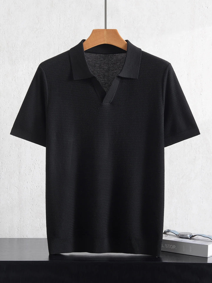Herren Kurzarm Strick Polo Shirt | Freizeit