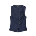 Damen Zweiteiler Set | Regular Fit Set | Ärmellose Weste und Weite Hose | Moderner Smart Casual Stil