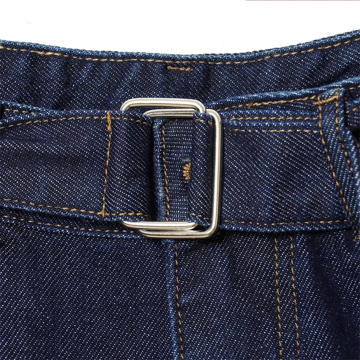 Damen High Waist Hose mit Gürtel und weitem Bein | Gerade Passform