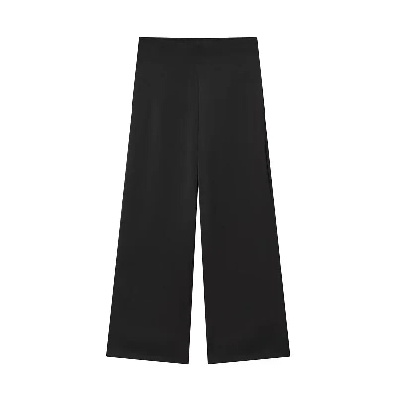 Damen Hosen Set | Zweiteiliges Outfit mit Bandeau Top | Fliessende Silhouette | Moderner Sommerlook