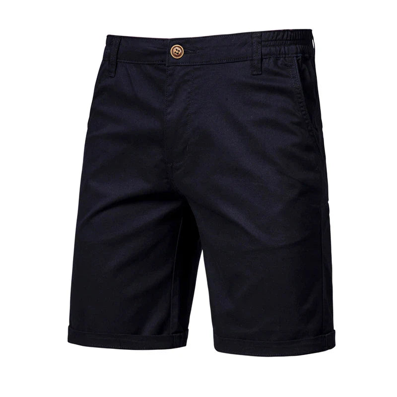 Herren Freizeit Shorts Mit Geradem Bein Und Knopfverschluss | Seiten Taschen