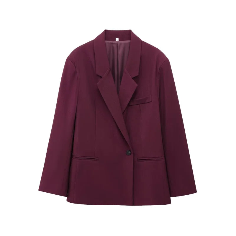 Damen Business Set | Zweiteiliges Outfit mit Oversized Blazer | Weite Silhouette | Moderner Bürolook