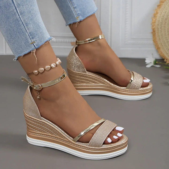 Damen Offene Keilsandalen | Sommer