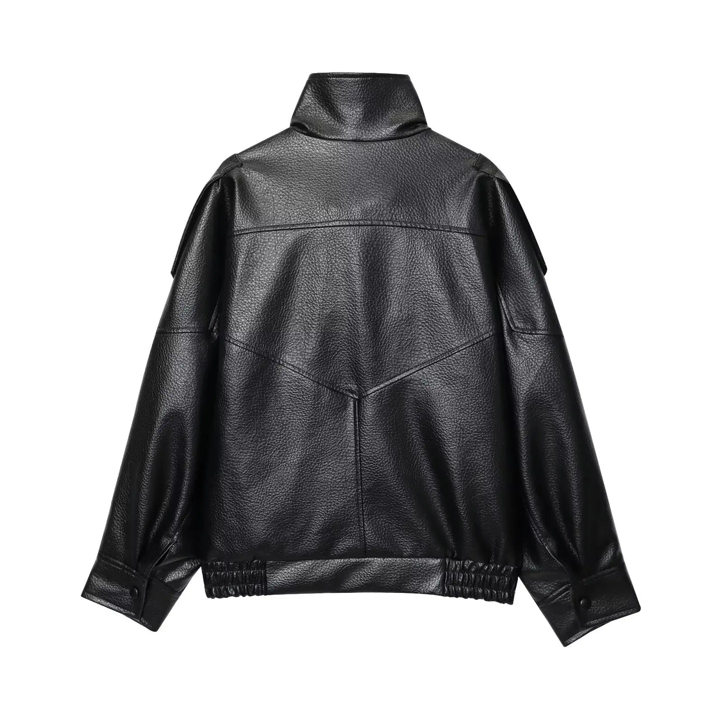 Women's Long-Sleeve Stand-Collar Zip Jacket | Oversize
