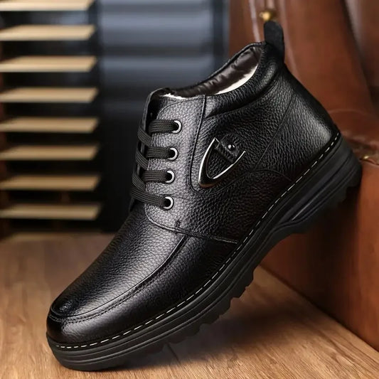 Męskie sznurowane buty o średniej wysokości | Miejski klasyczny styl