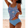 Tankini senza maniche da donna con stampa | Due pezzi