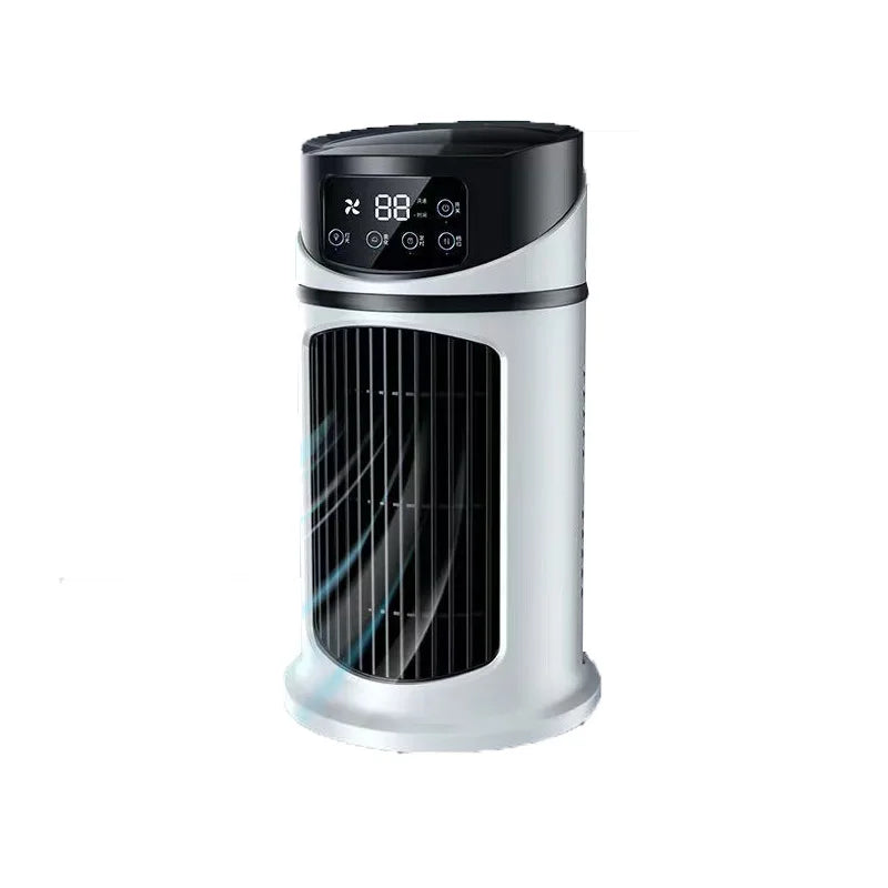 Portable USB Air Cooler | 3-in-1 Desk Fan | Air Humidification & Air Circulation | Compact Design