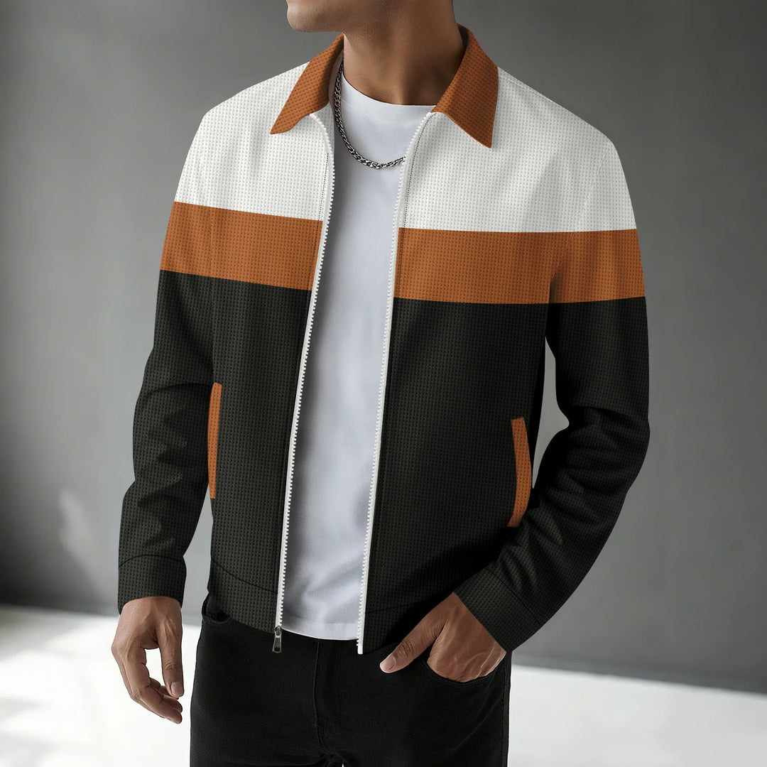 Veste Homme à Col Fermeture Éclair Manches Longues | Minimaliste