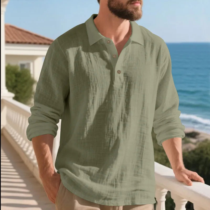 Camicia Uomo a Manica Lunga | Camicia Casual per l'Estate
